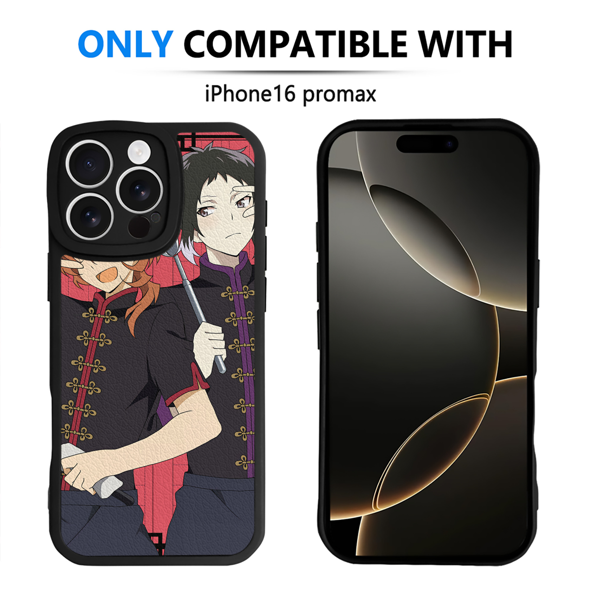 （画像用） 文豪ストレイドッグス Bungo Stray Dogs 【iPhone 16シリーズ対応】シリコンスマホケース（レザー調） 材質：シリコン